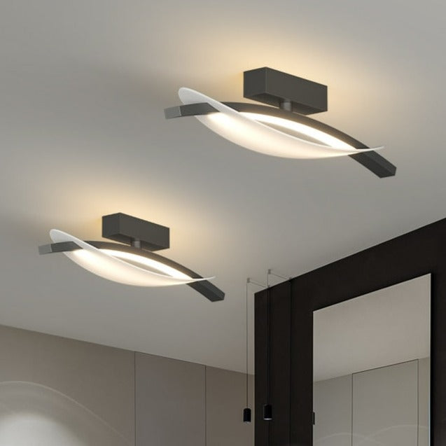 lahoi black semi flush mount light