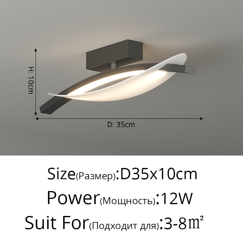 black lahoi minimalist led ceiling light