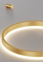large round chandelier gold