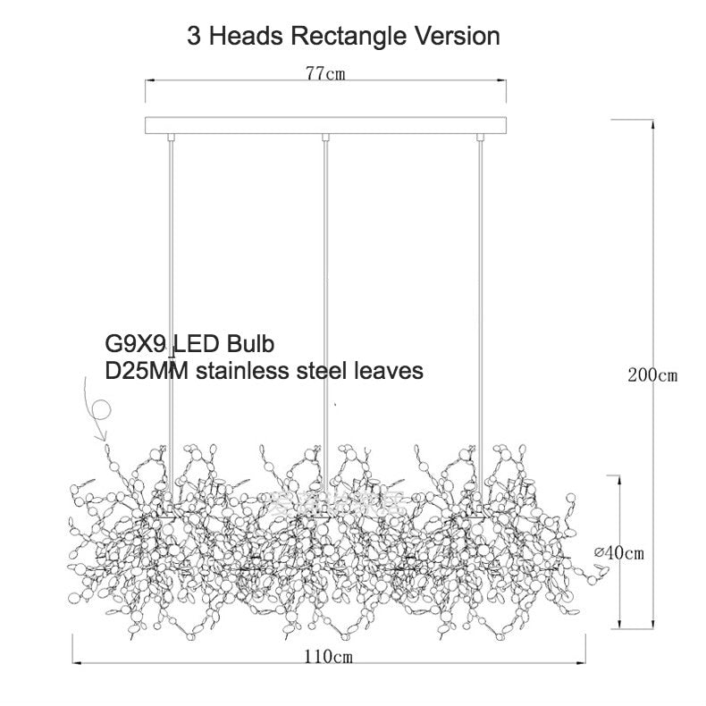 leaf chandelier lighting​