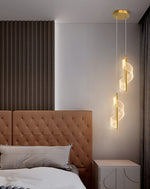 led lights spiral bedside lamps gold