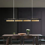 linear chandelier brass
