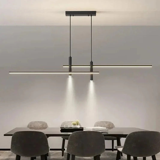 linear dining chandelier