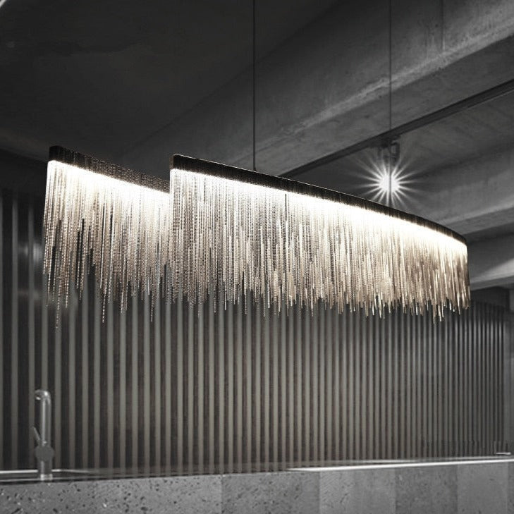 linear raindrop chandelier