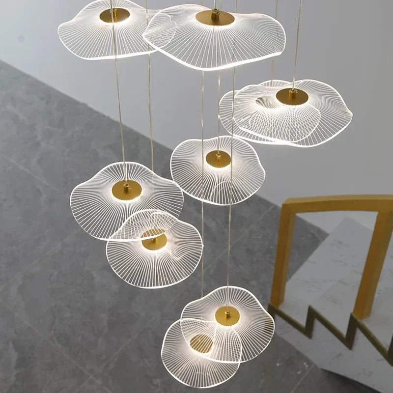 lotus chandelier for high ceiling