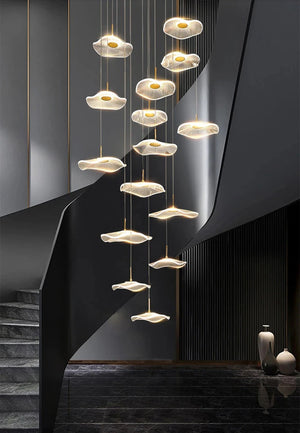 lotus staircase chandelier