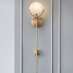marble sconce wall light gold