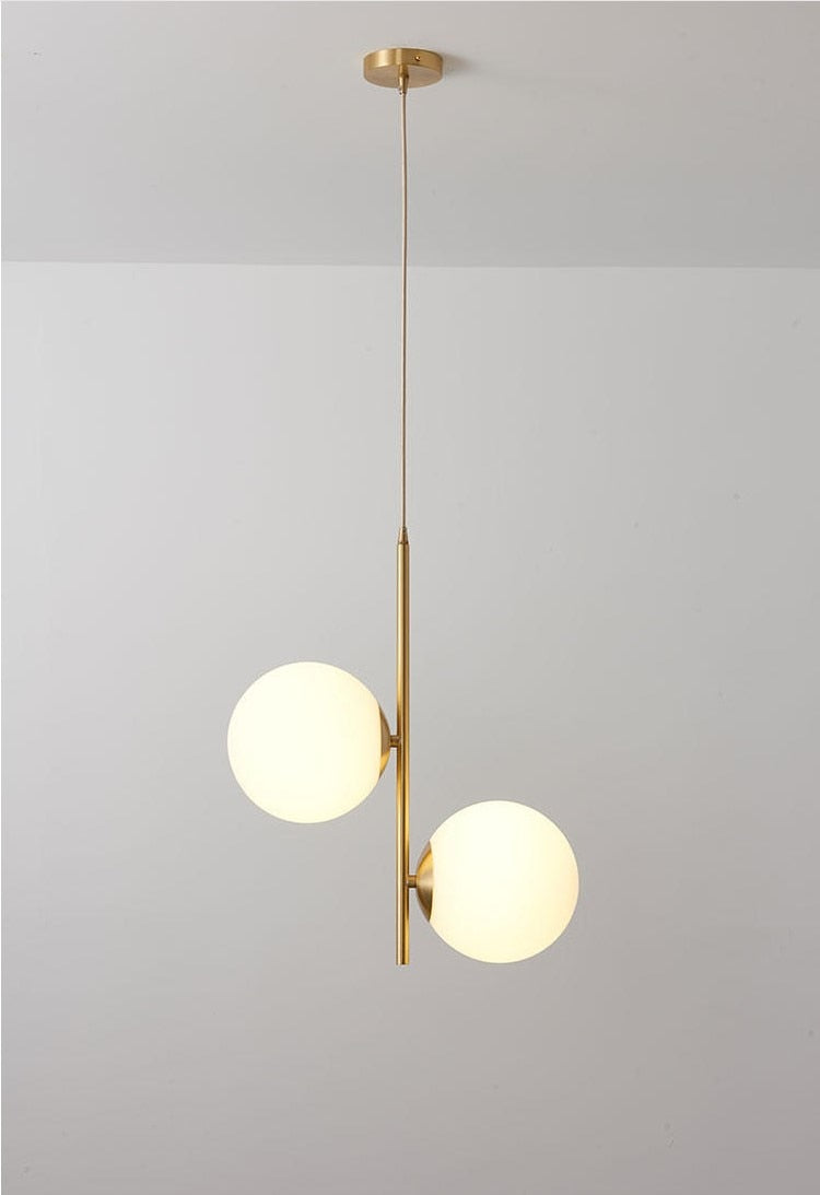 milk glass globe pendant light