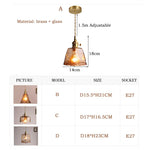 modern amber glass pendant light