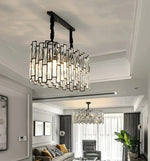 black modern chandelier