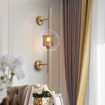 modern glass globe wall sconce