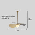 modern hat pendant light two tone