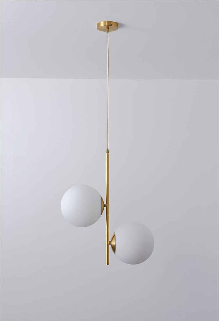 modern milk glass light