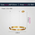 modern ring chandelier gold