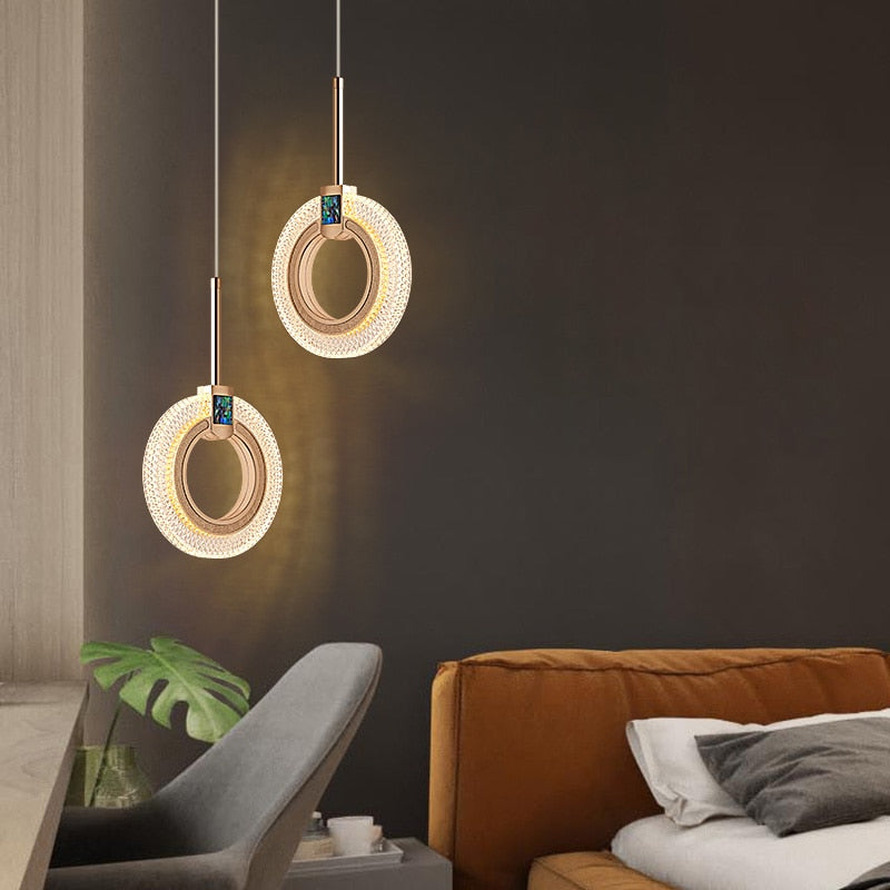 modern round crytsal pendant light