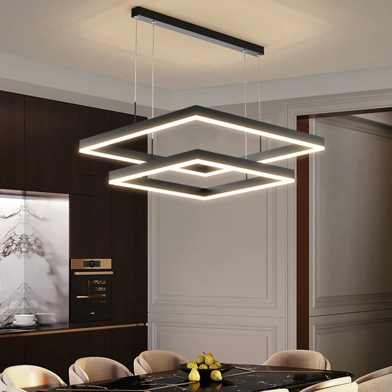 modern square chandelier