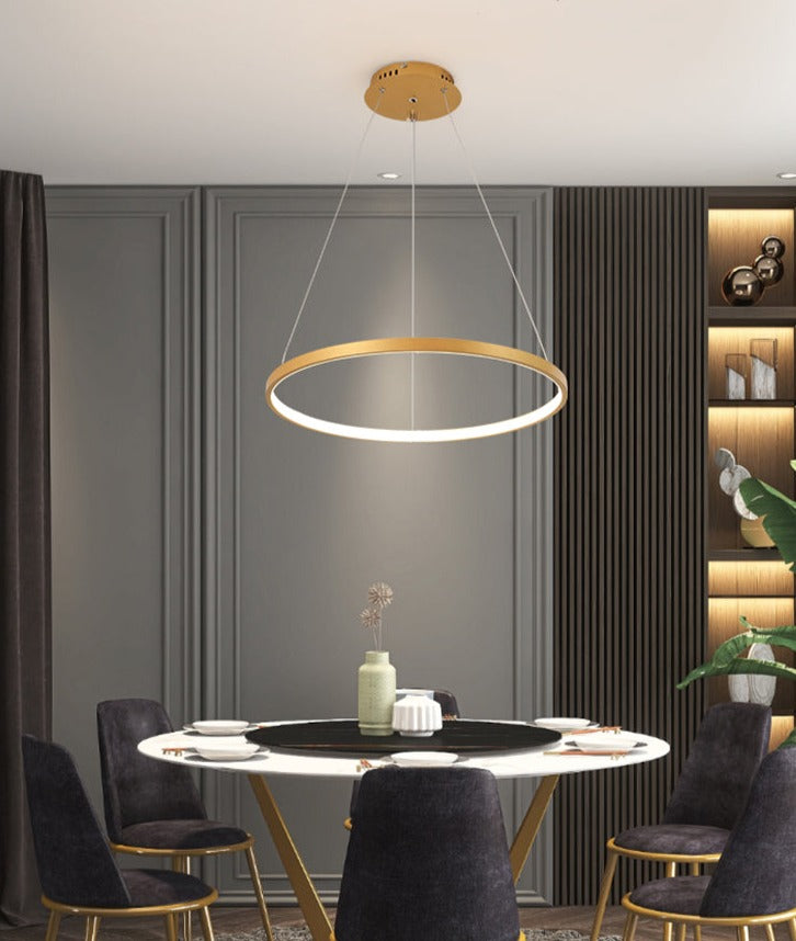 Lux LED Circular Chandelier in Dining Room – Perfect for Modern Interiors