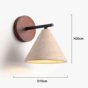 modern cone stone wall light