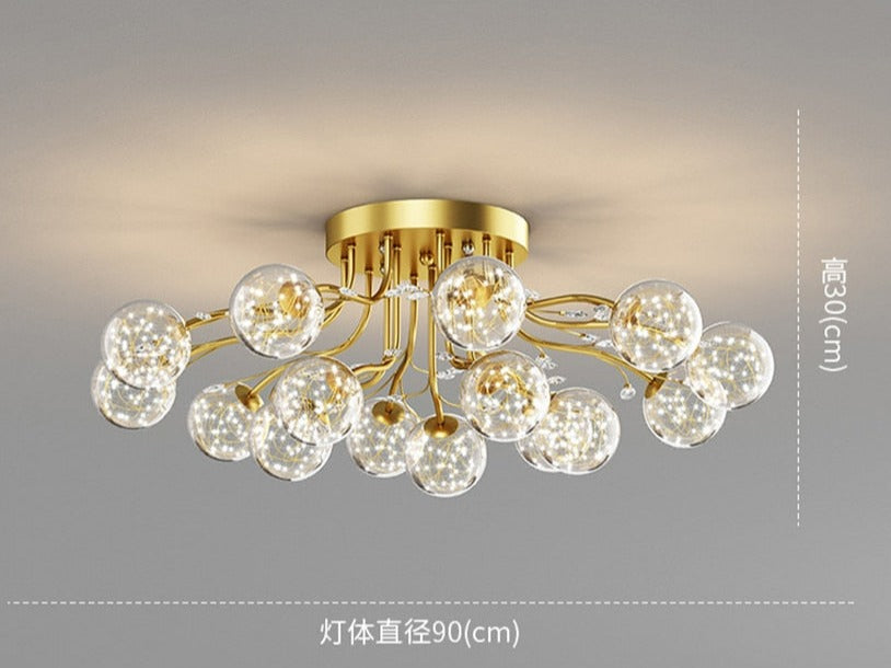 modern crystal globe chandelier