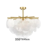 modern glass disc chandelier 19.68 inch