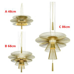 modern gold gravity pendant light