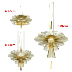 modern gold gravity pendant light