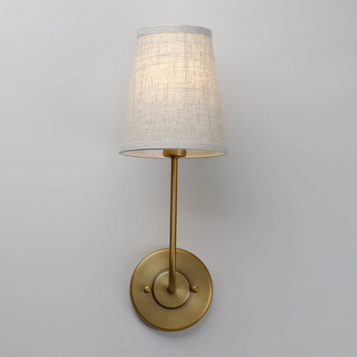 modern gold single fabric wall sconce