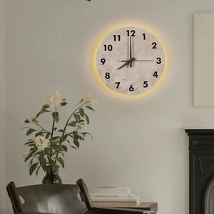 large stone wall clock