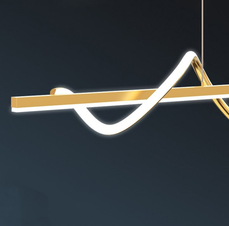 modern linear chandelier