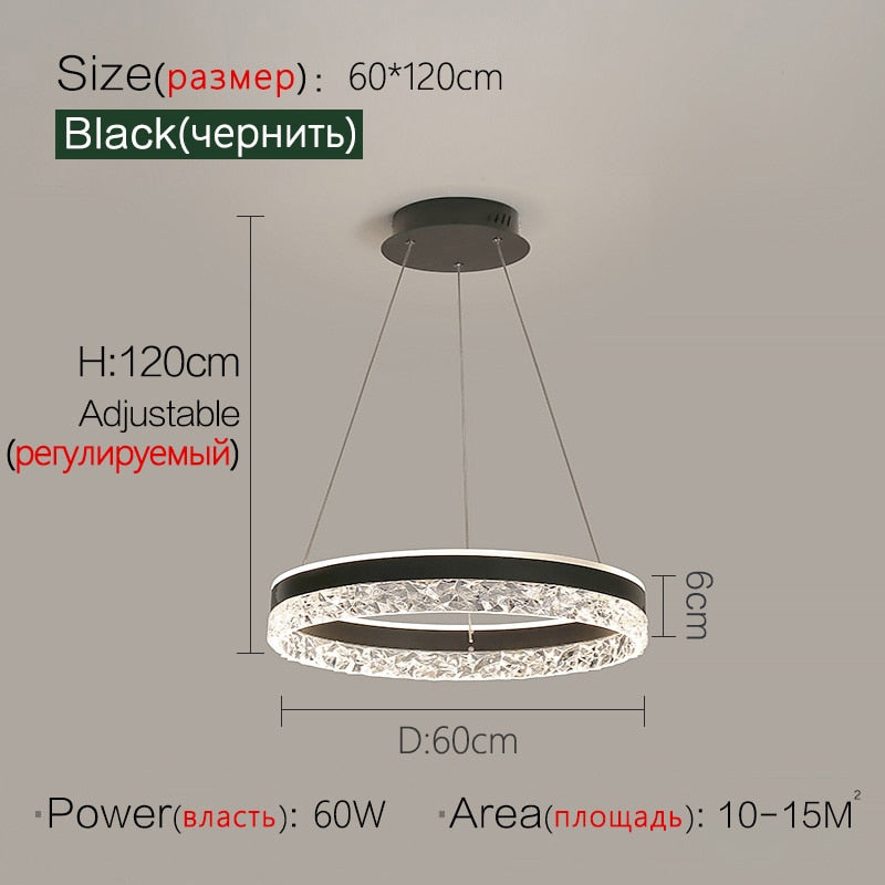 modern round chandelier