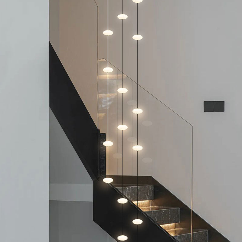 modern stair chandelier