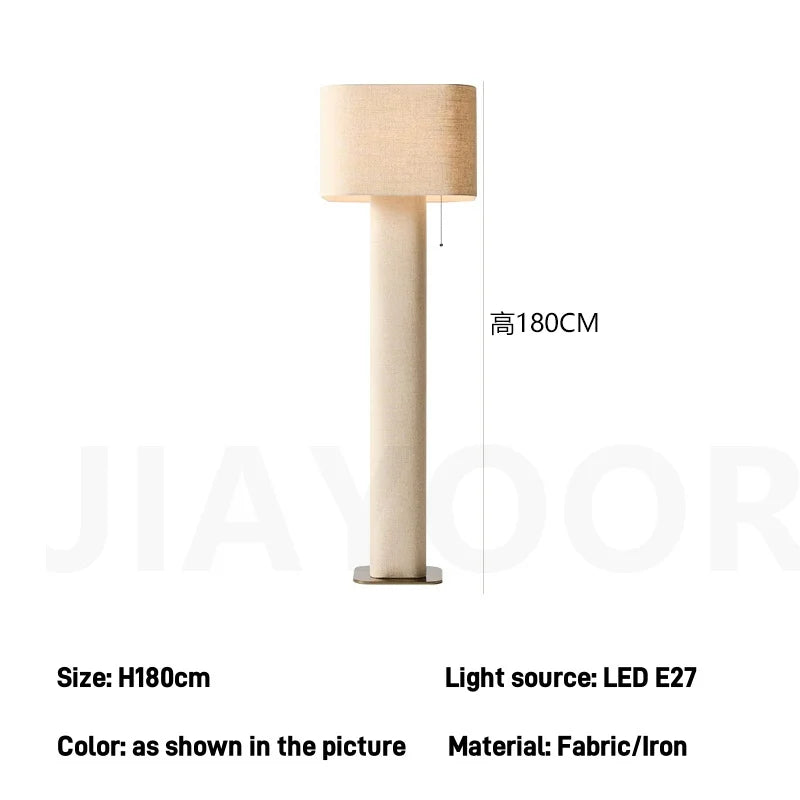 natural linen floor lamp