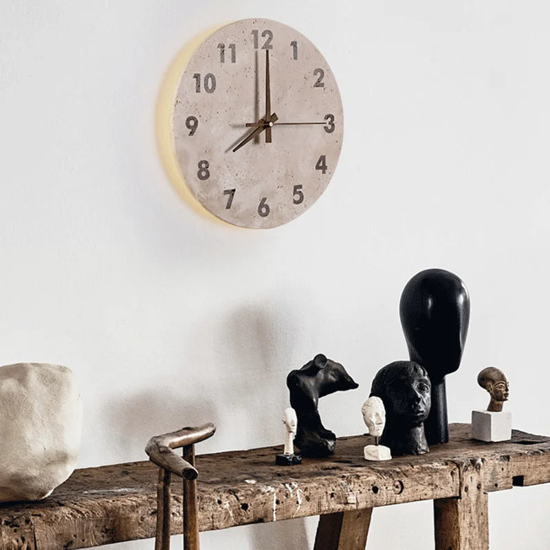 natural stone wall clocks