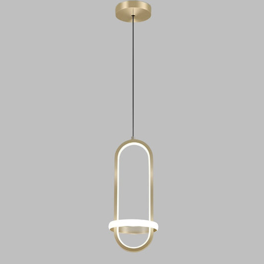 oval pendant light gold