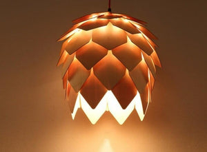 pinecone light wooden
