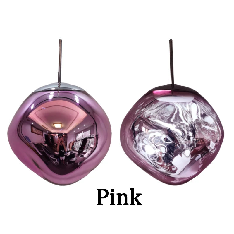 pink melt pendant light