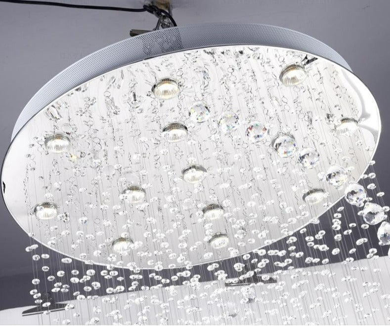 Energy-efficient LED bulbs in Rizu Crystal Chandelier – Bright & luxurious design