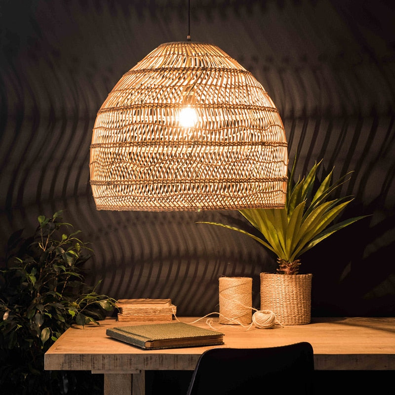 rattan light pendant