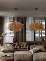 rattan pendant lighting living room