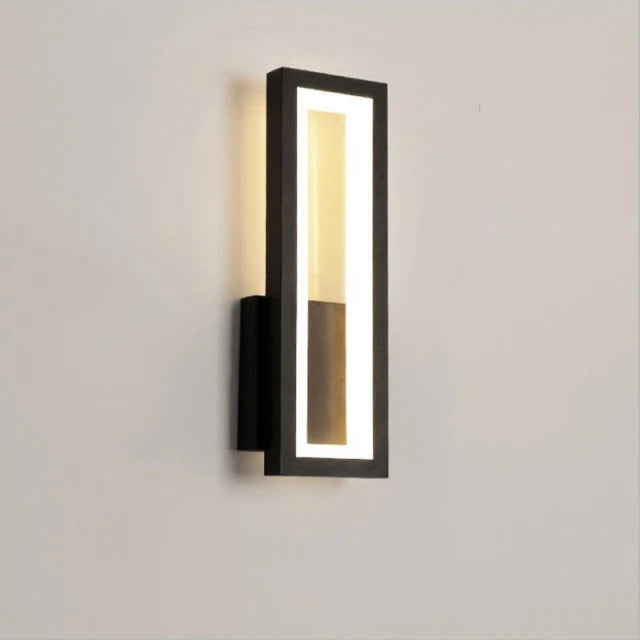 Rectangle wall light black