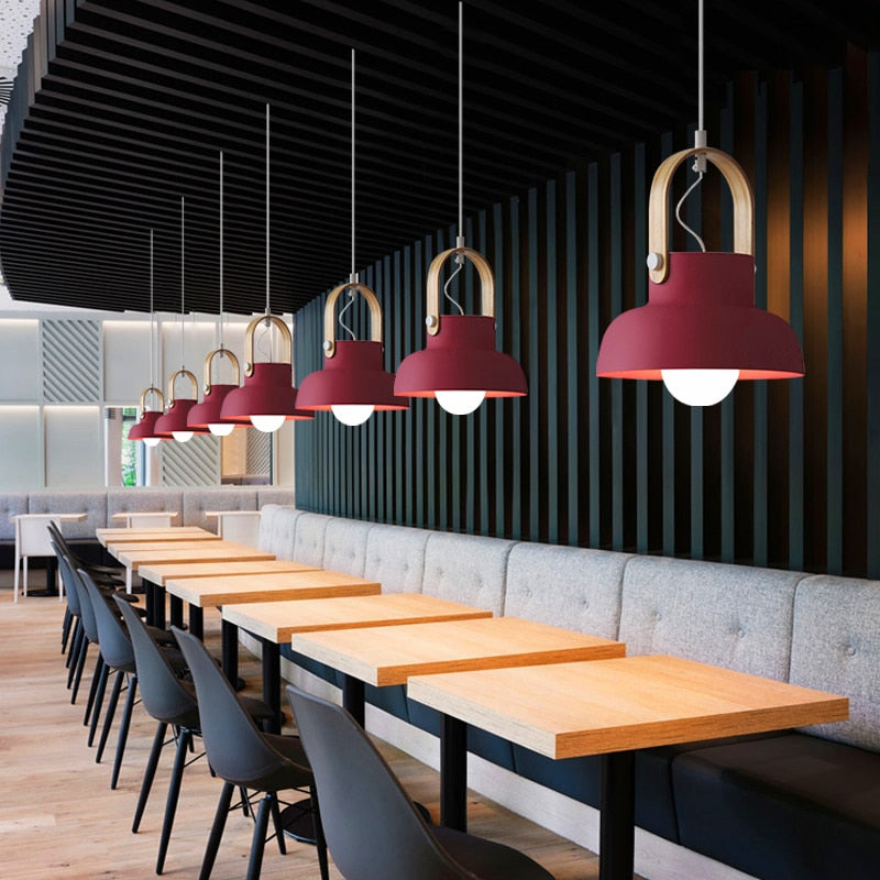 red nordic pendant light | Lighting Homei