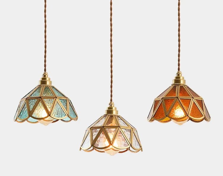 retro stained glass hanging light | Lighting Homei