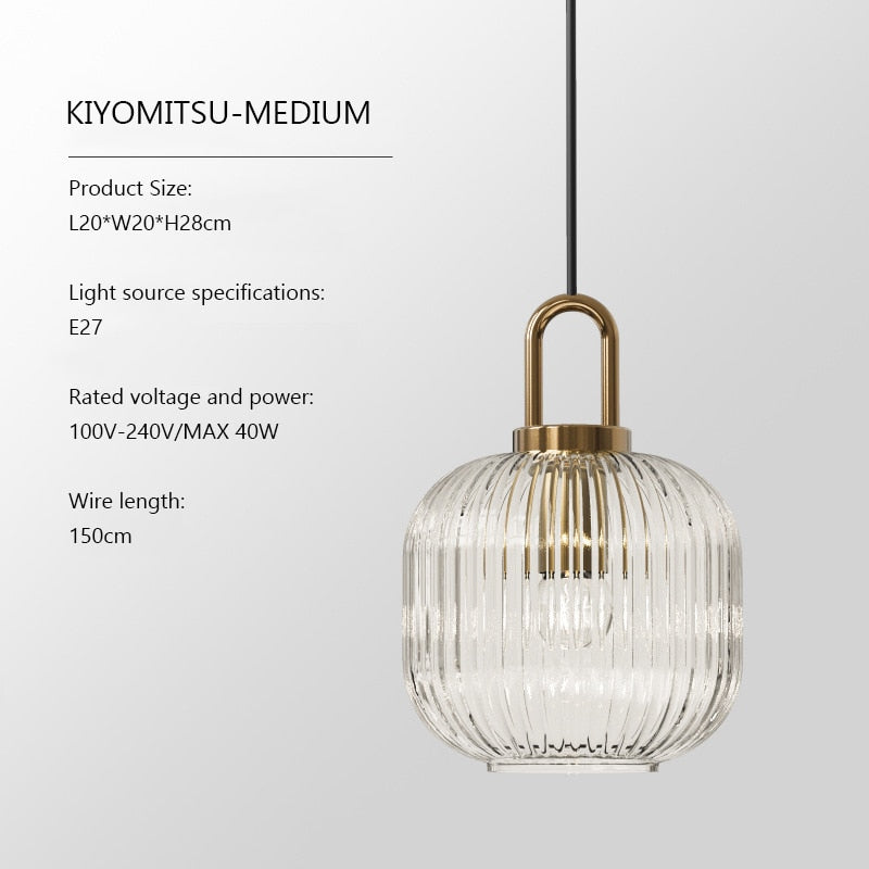 ribbed glass dome pendant light​