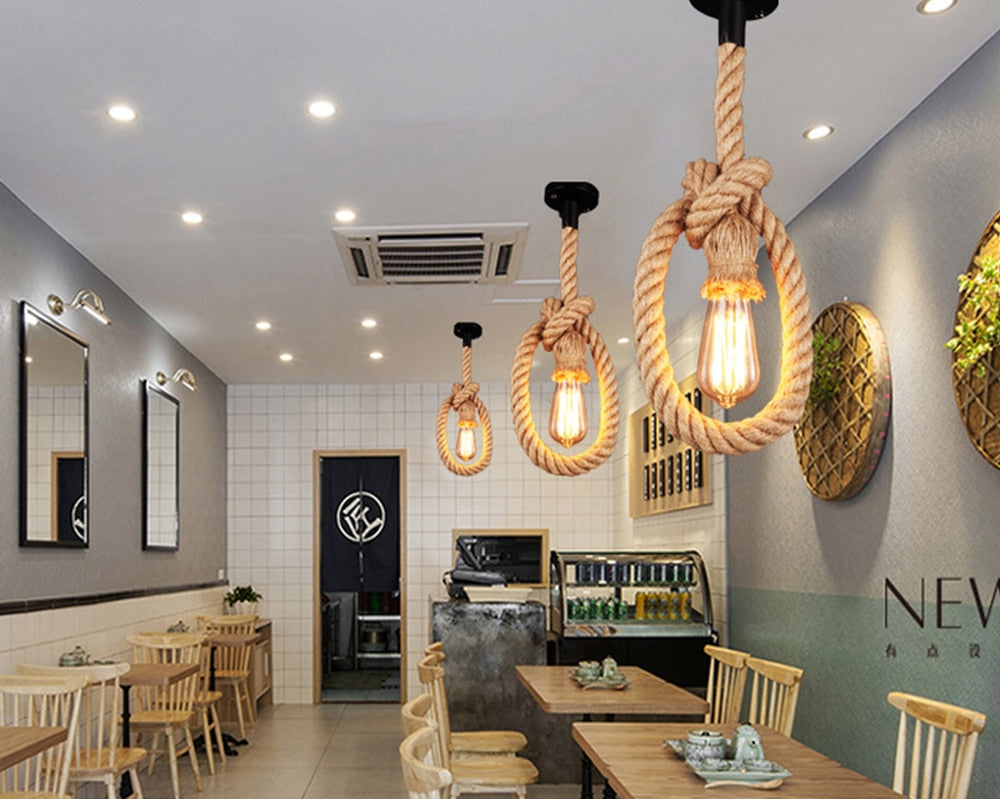 rope pendant light for restaurant