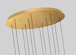 round canopy lighting gold