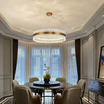 round crystal chandelier living room