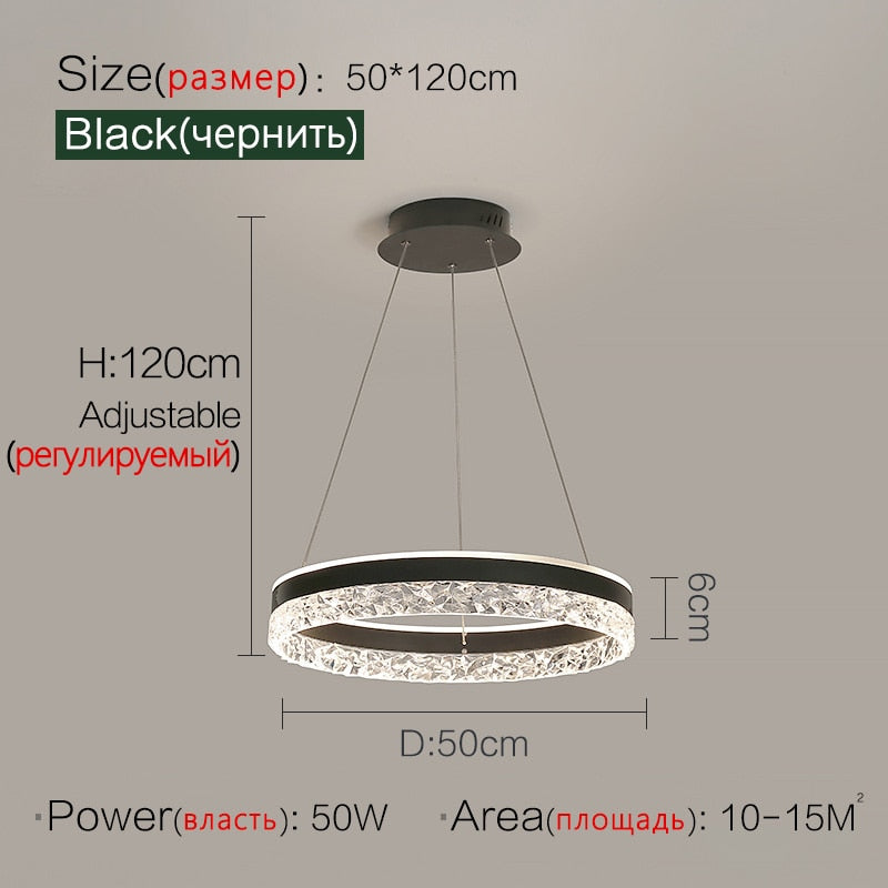 round black chandelier