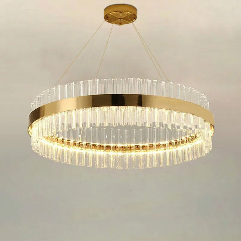 gold round crystal chandelier