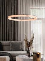 round marble chandelier