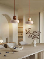 round stone pendant lights